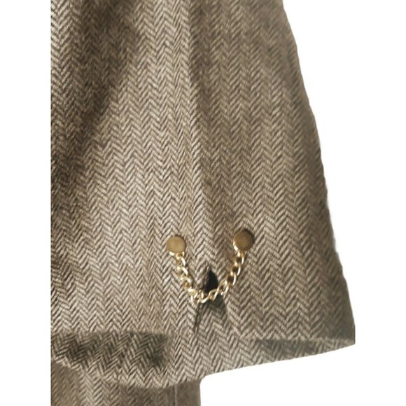 Antonio Melani Brown Academia Herringbone Wool Blend Dress 8 - Picture 3 of 11